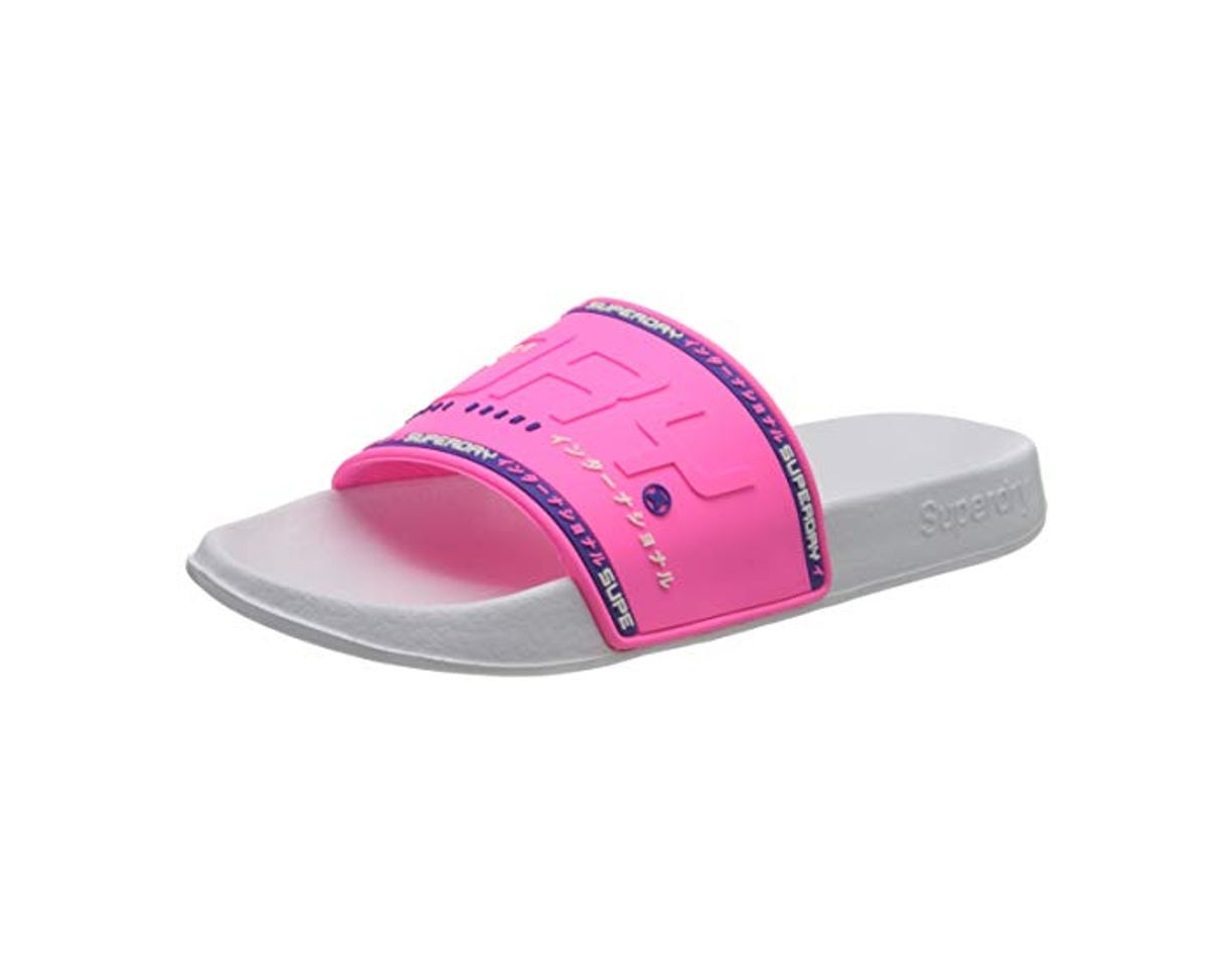 Moda Superdry City Neon Pool Slide, Zapatos de Playa y Piscina para Mujer,