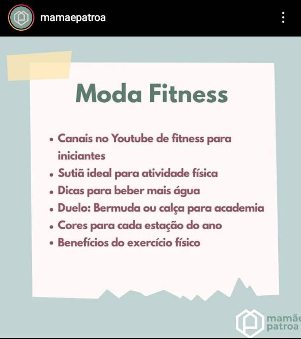 Fashion Dica de conteúdo Moda Fitness