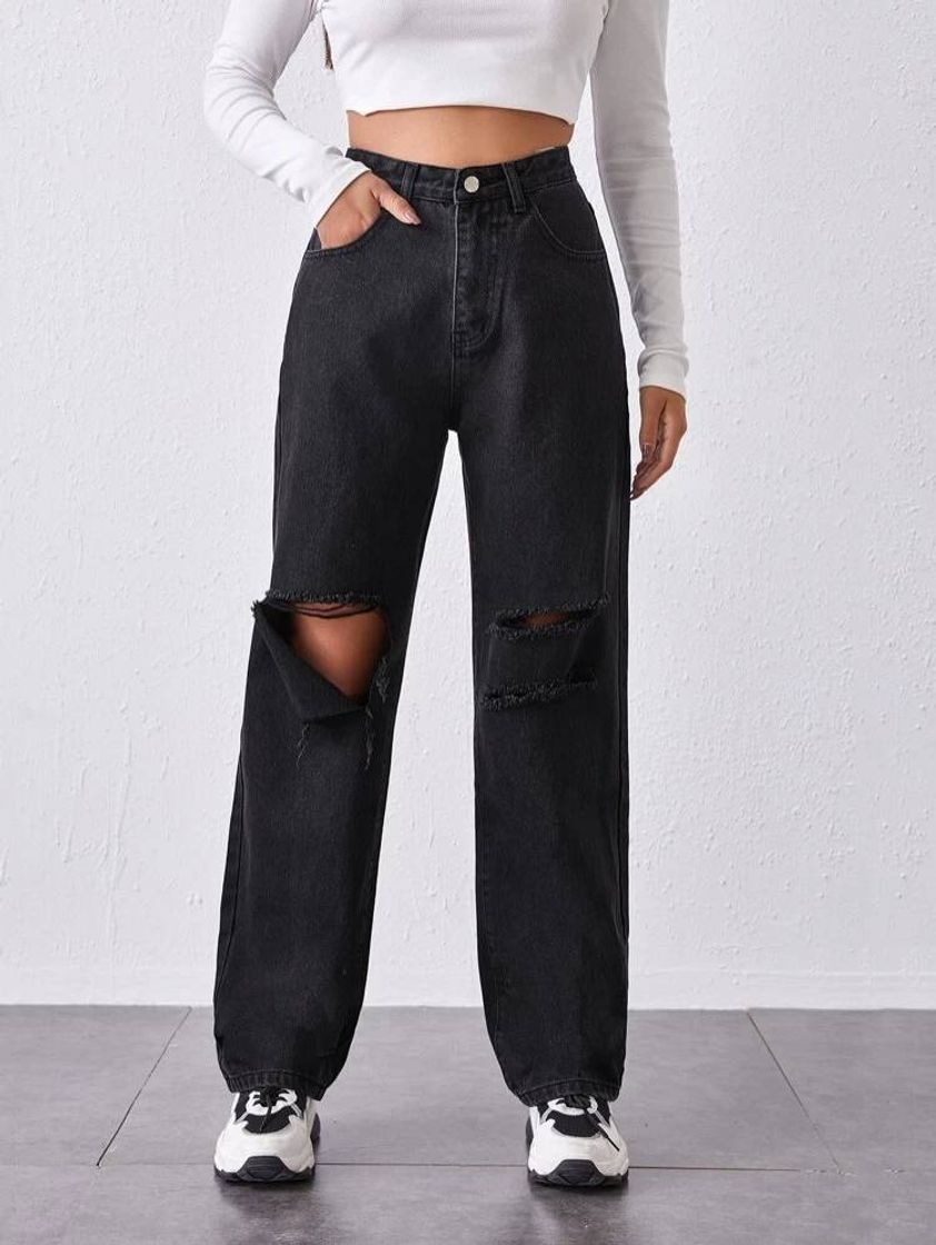 Social Mom Jeans shein