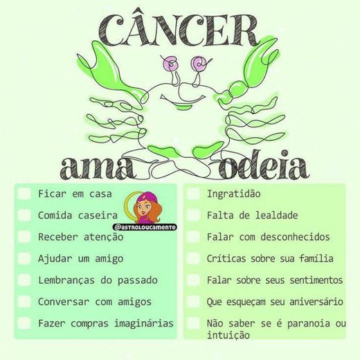Signo de câncer 