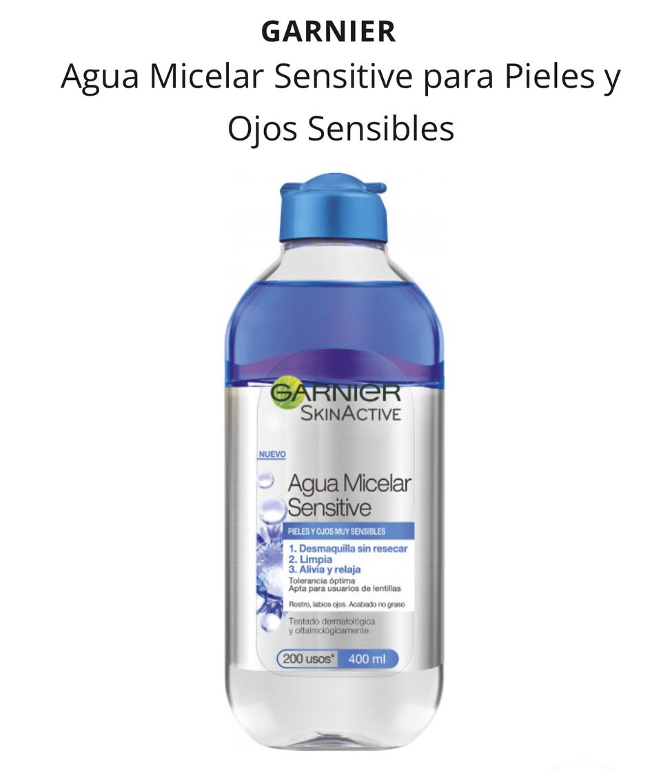 Fashion Agua Micelar Sensitive Garnier