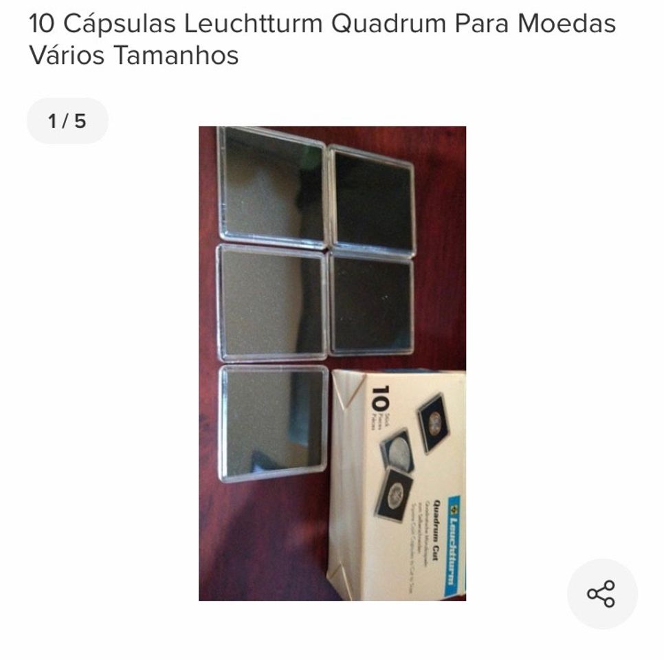 Moda Cápsulas para moedas quadrum, marca alemã leuchtturm.