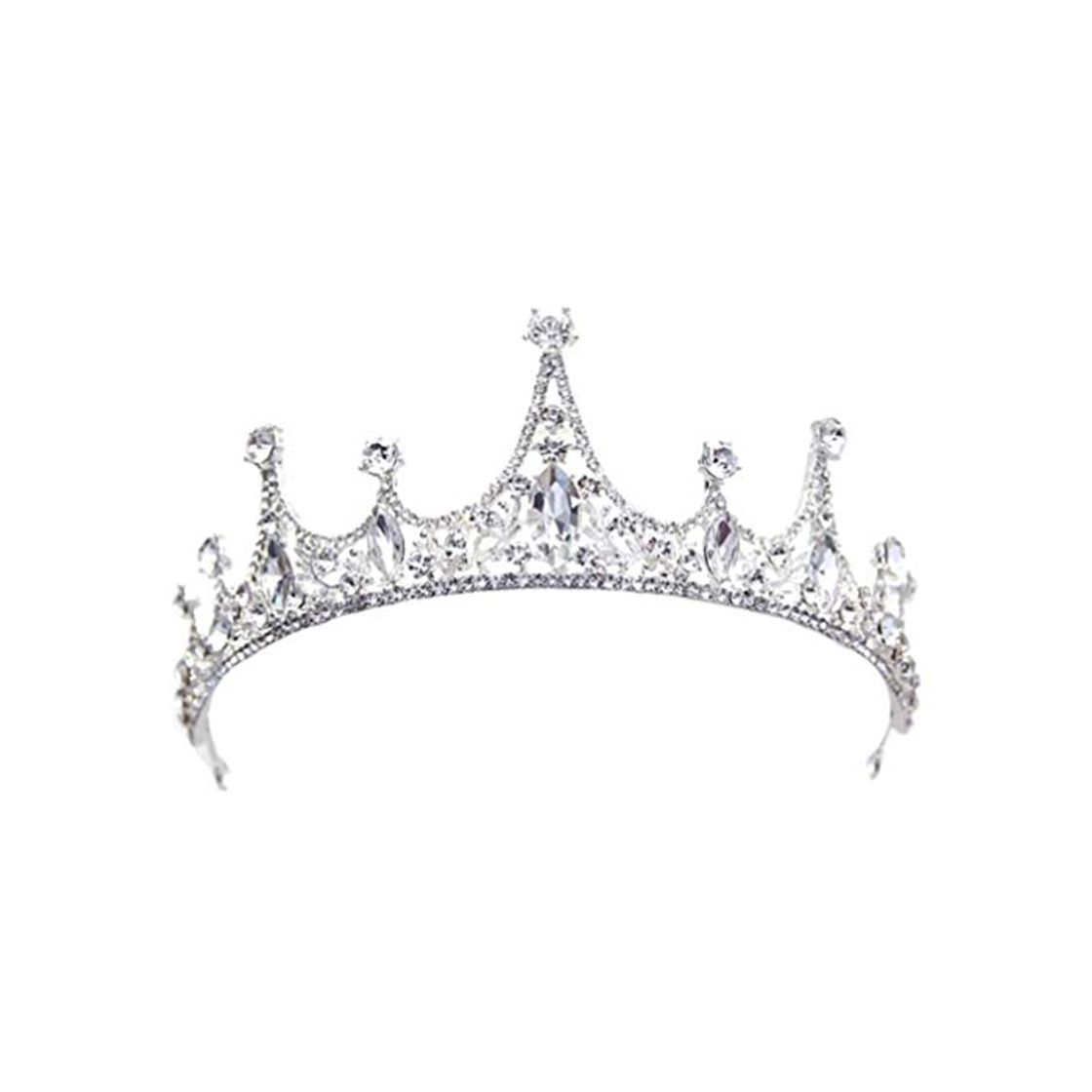 Moda Boda Tiara Crystal Rhinestone Princesa Nupcial Crown Purces Horitán Banda de pelo Accesorios para el cabello nupcial para mujeres DAGUAI