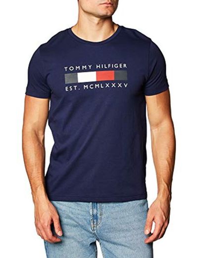 Tommy Hilfiger Logo Box Stripe tee Camiseta