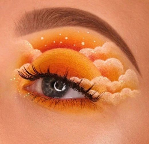 Maquiagem nuvem laranja