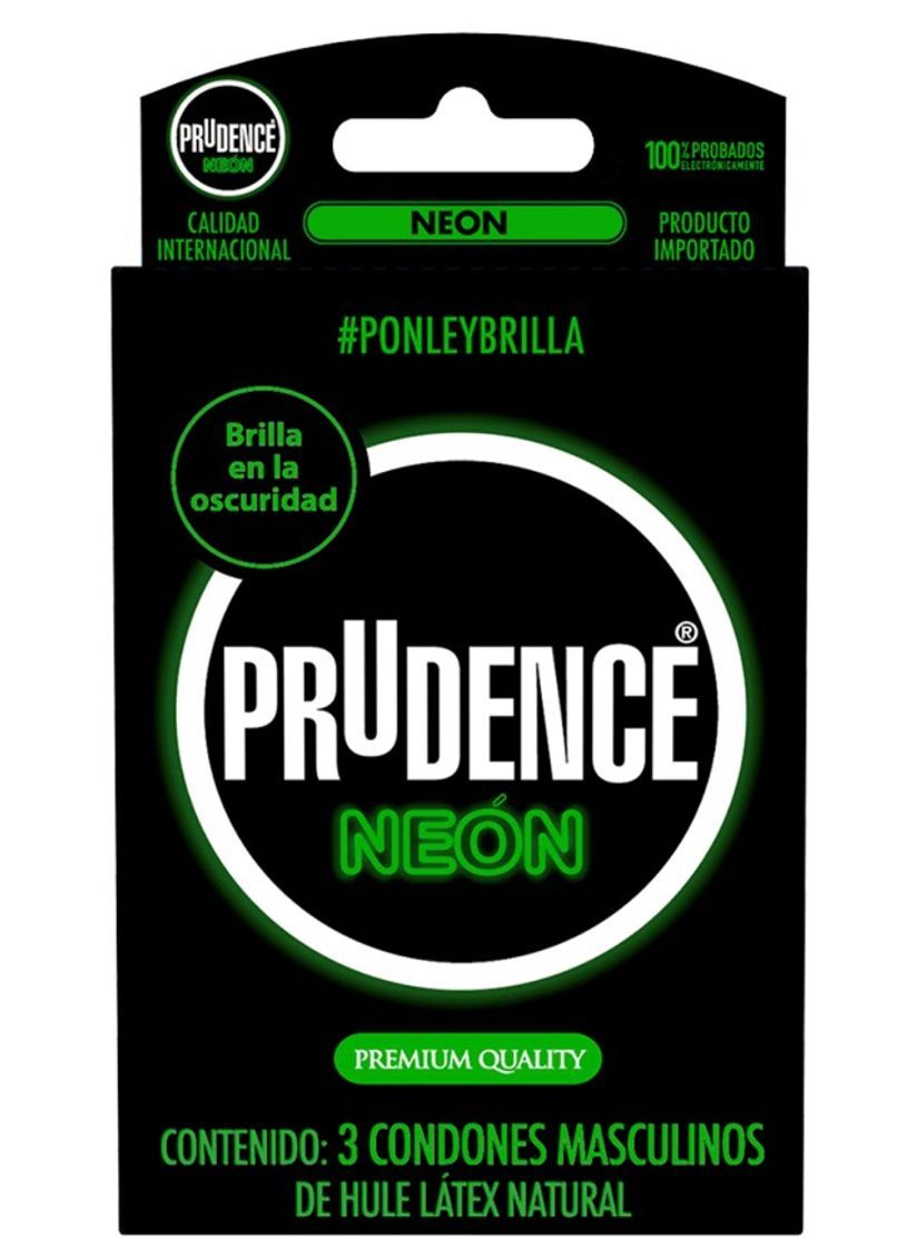 Moda Condón Masculino Prudence Neón brilla en la obscuridad