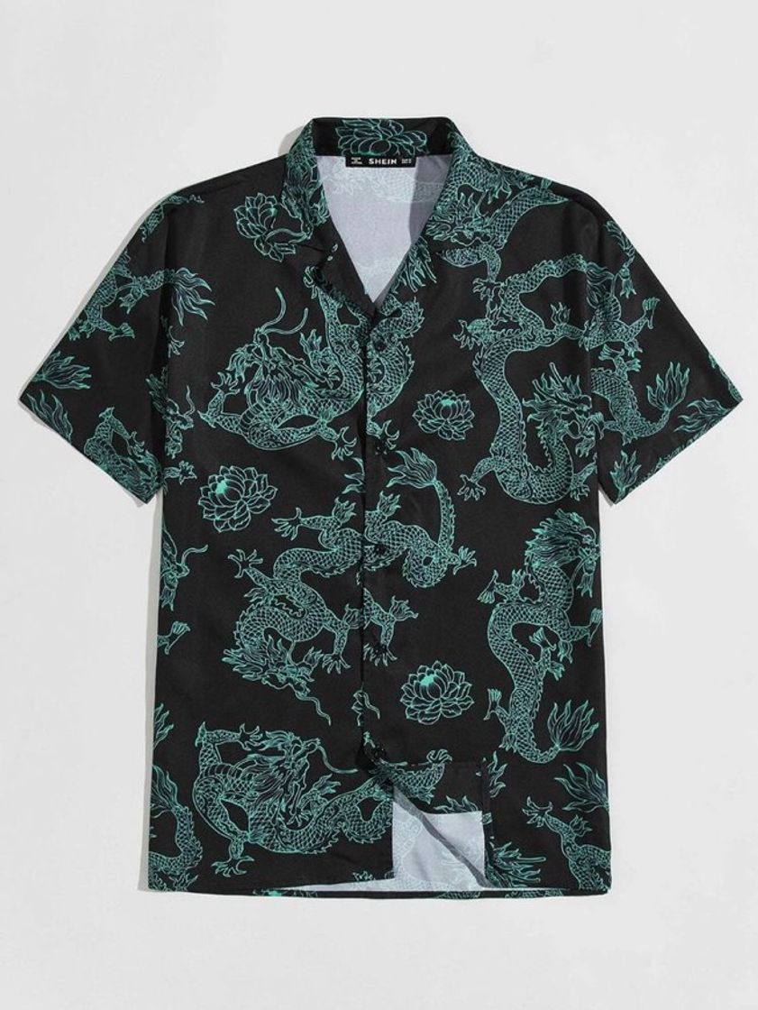 Moda camisa dragon 