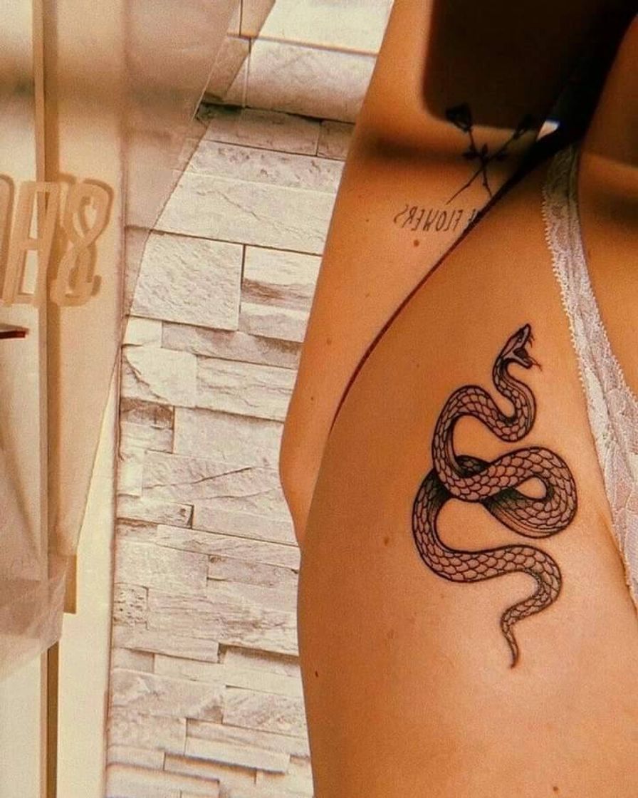 Moda Tatuagem de cobra quadril.