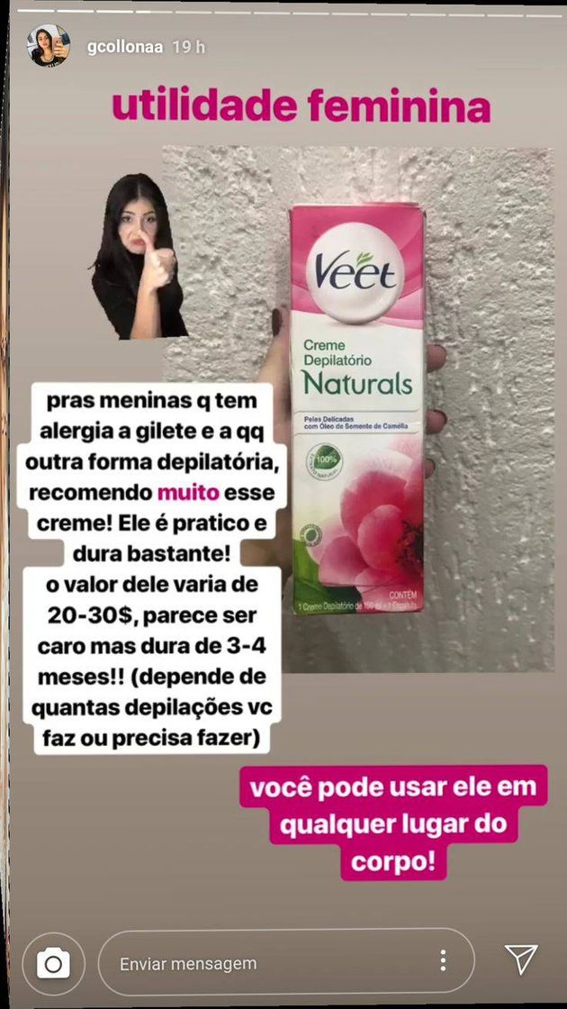 Moda Creme Depilatório.💖