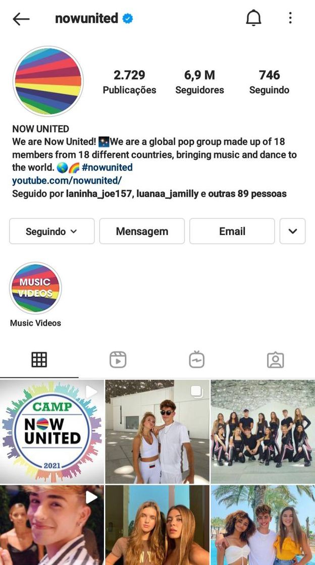 Moda NOW UNITED 