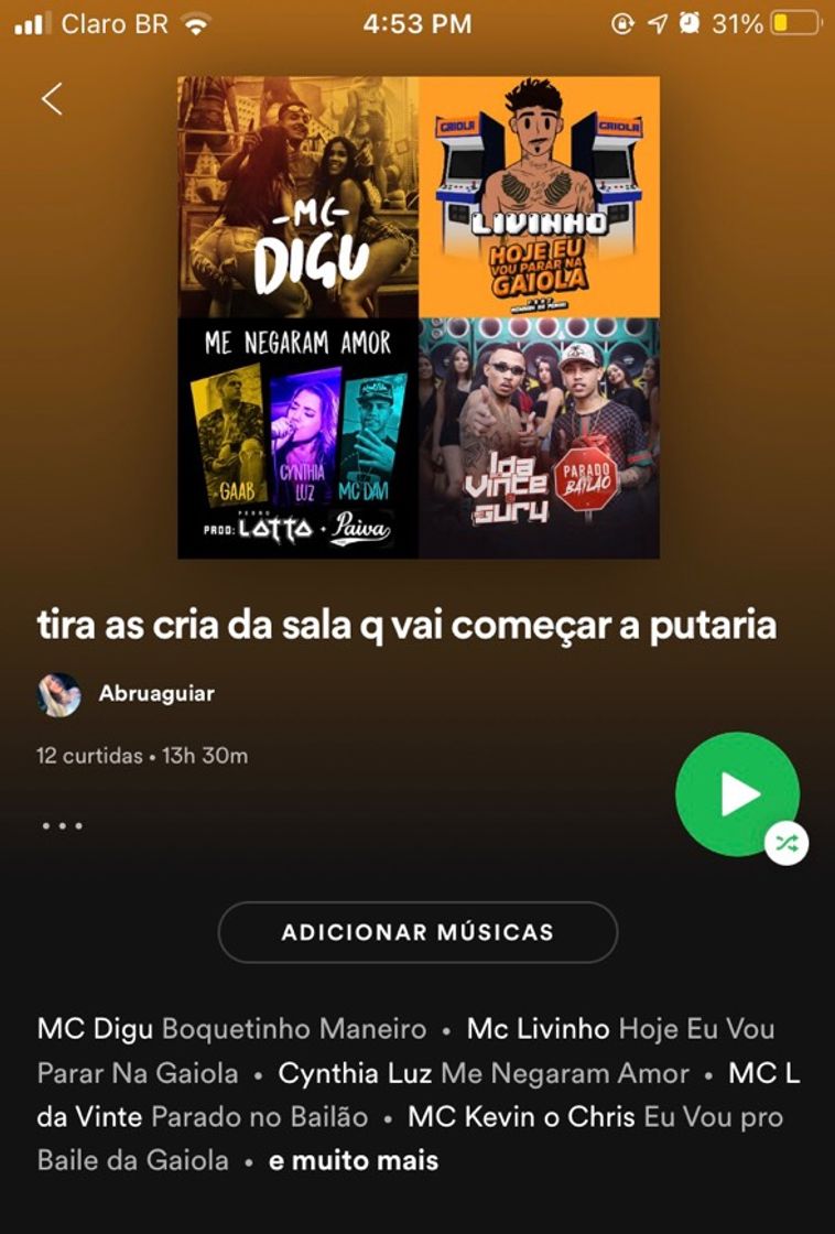 Moda Aquela playlist pra colocar no paredão 😜👌🏻