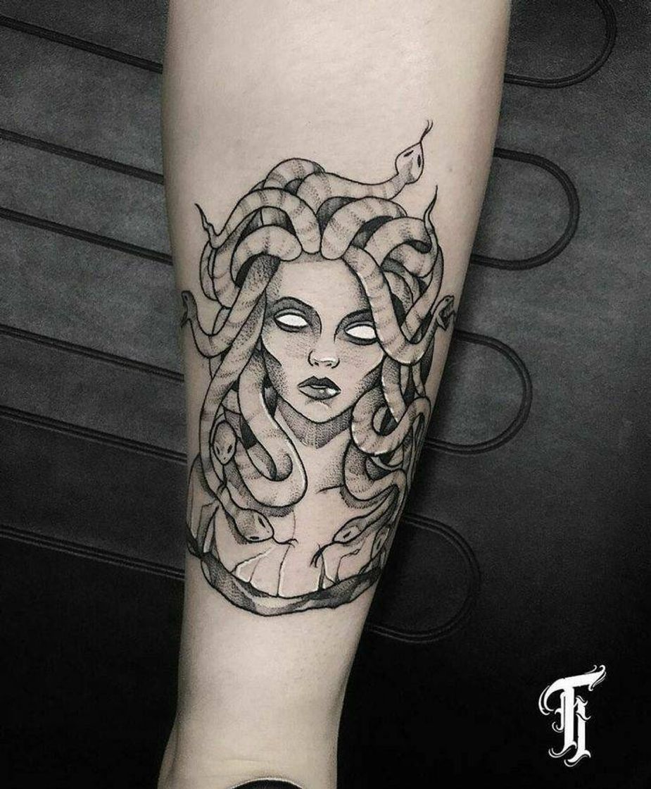 Fashion tatuagem de medusa: