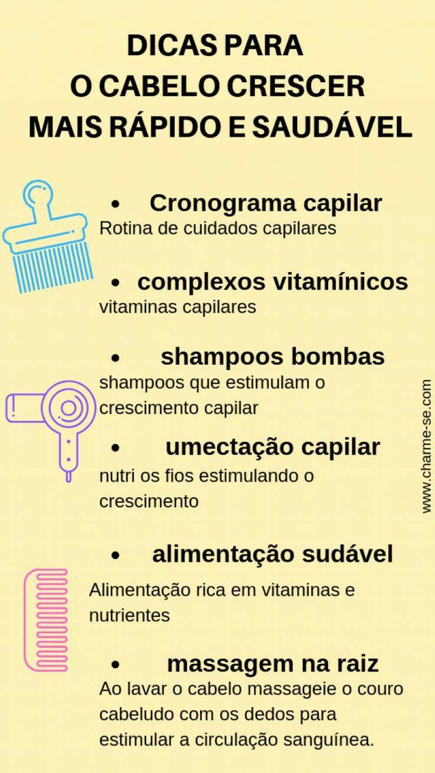 Fashion dica para o cabelo crescer mais rápido e saudável