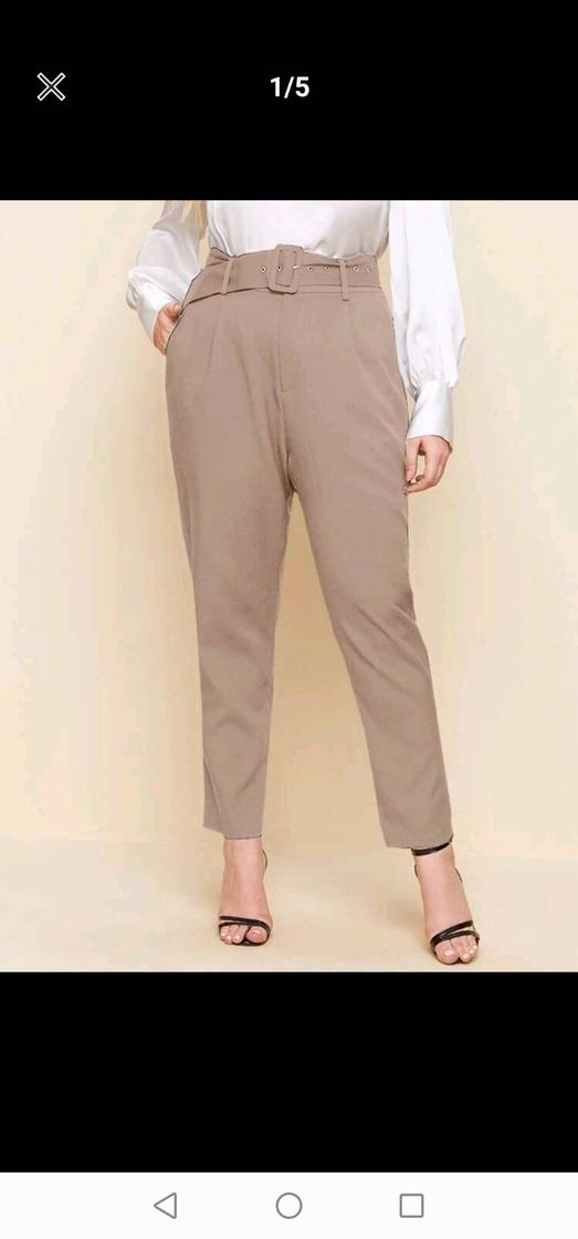 Moda Shein Kahki Trousers