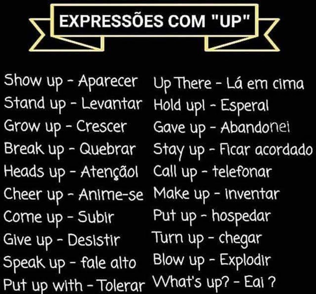 Moda Expressões com up