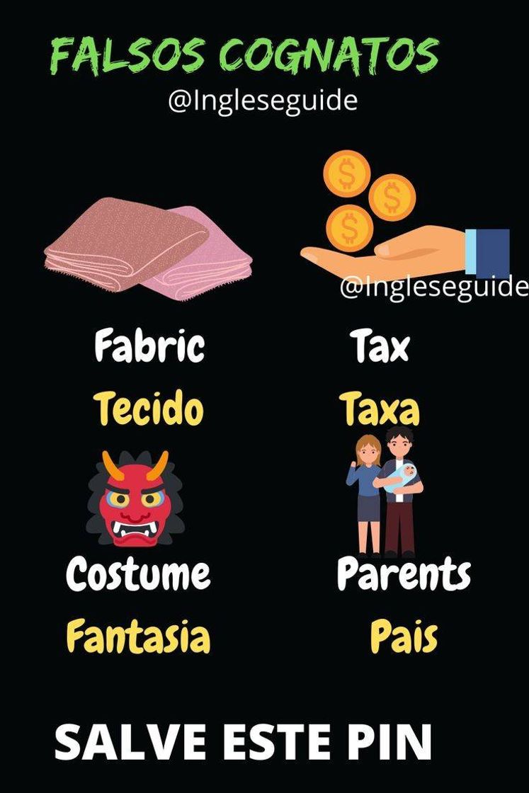 Moda Falsos cognatos