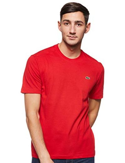 Lacoste TH7618, Camiseta para Hombre, Rojo