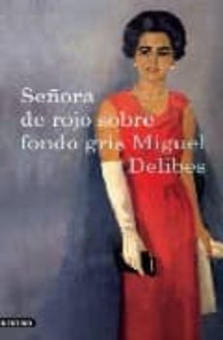 Fashion SEÑORA DE ROJO SOBRE FONDO GRIS 