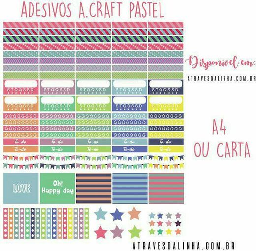 Adesivos para planner