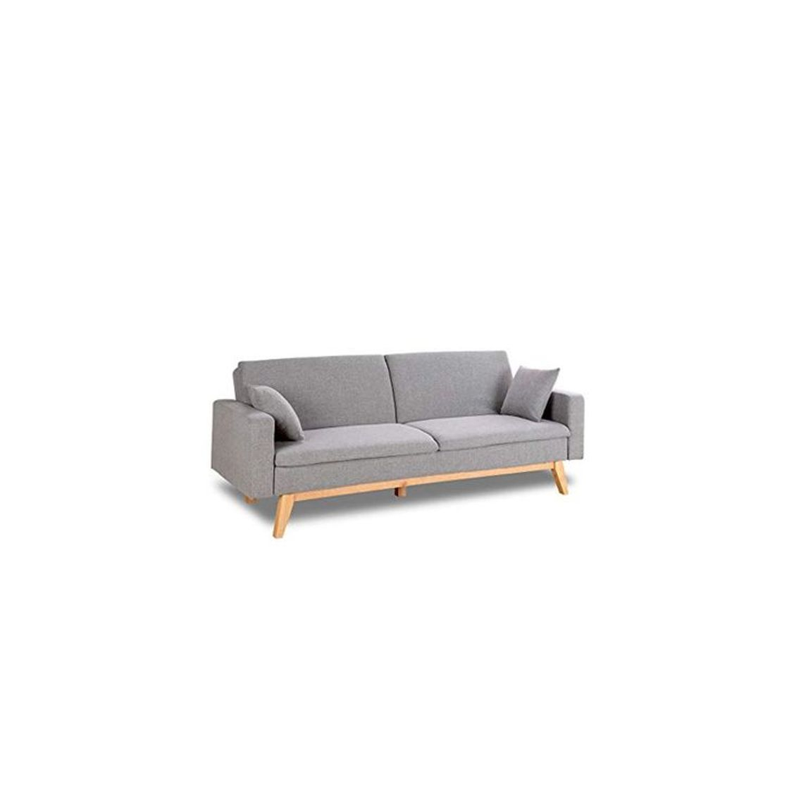 Producto Don Descanso, Sofá Cama 3 plazas Reine, Tapizado en Tela, Color Gris