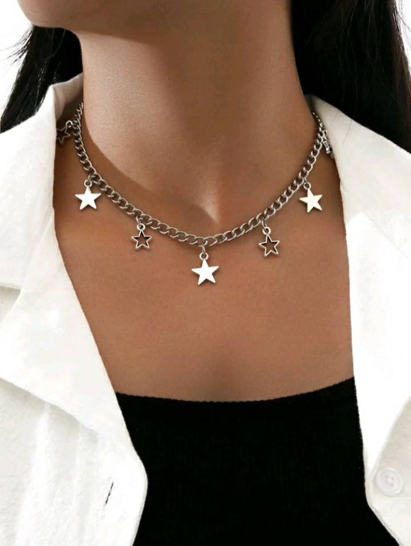 Moda Colar Star Charm 🌠