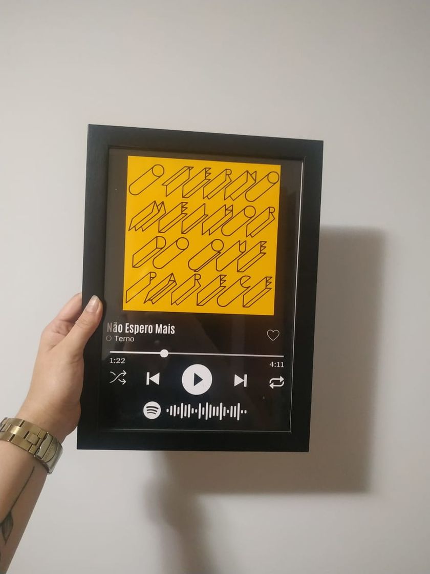 Moda Quadro personalizável spotify interativo 