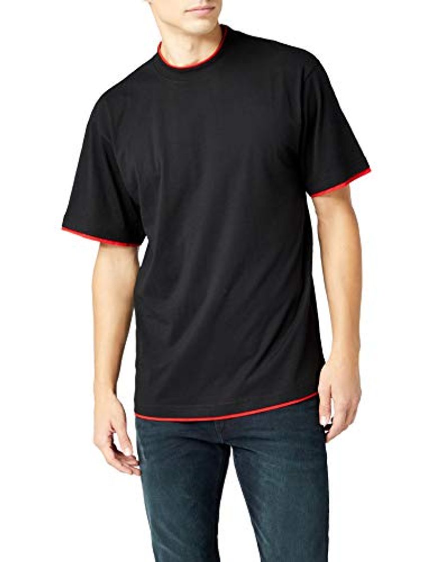 Moda Urban Classics Bekleidung Contrast Tall tee Camiseta, Multicolor