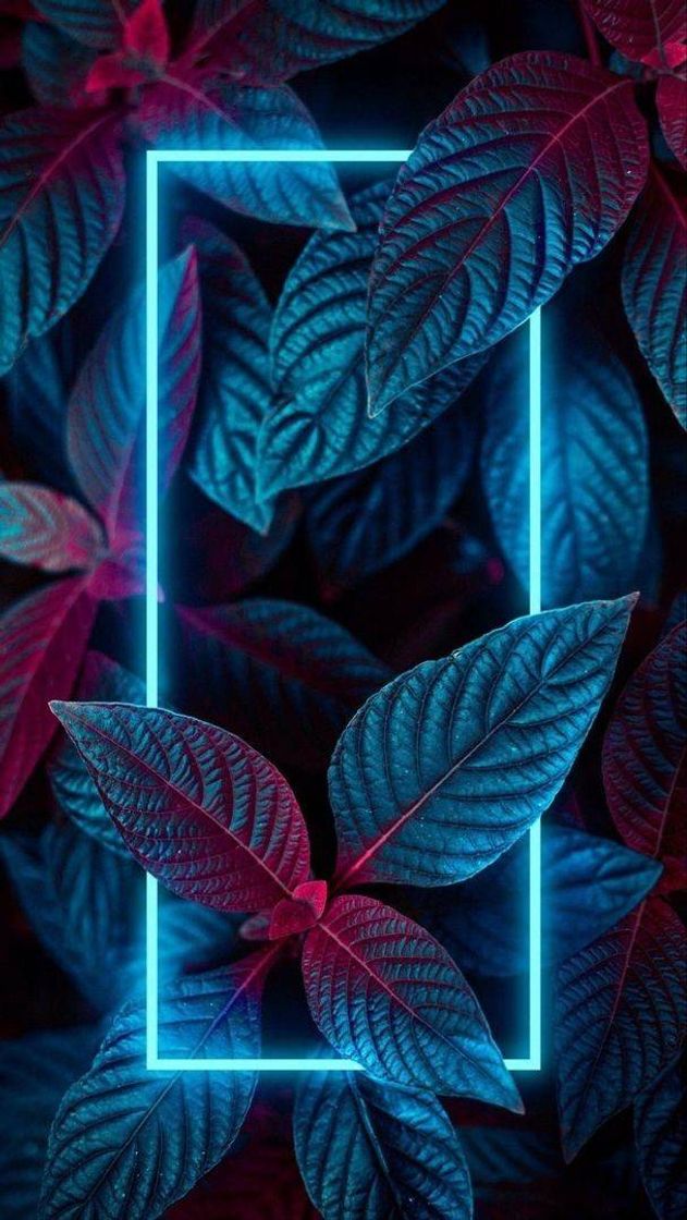 Fashion Wallpaper folhas neon