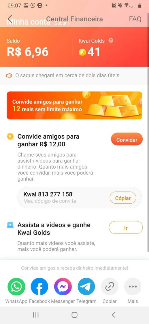 App Kwai - ganhar dinheiro assistindo vídeos