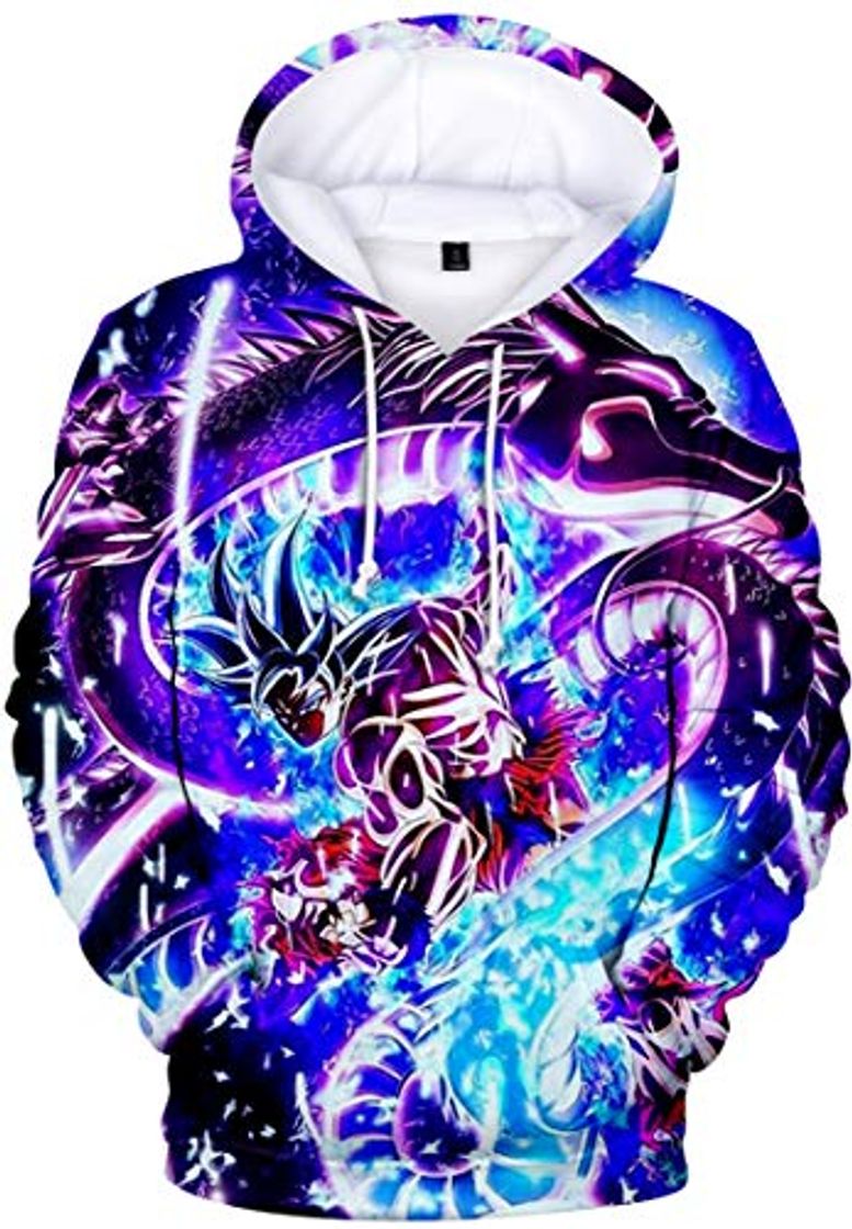 Lugar FLYCHEN Sudadera con Capucha Impresa en 3D Dragon Ball para Hombre Goku