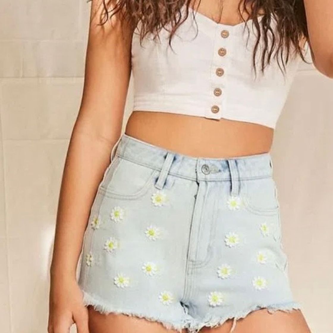 Moda Short girassol 