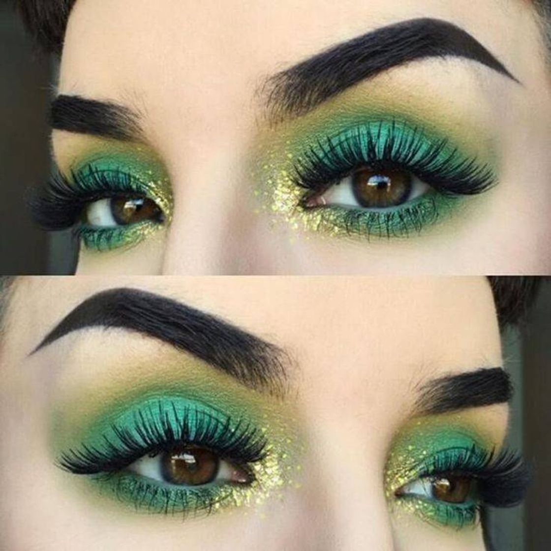 Moda maquiagem verde 💚