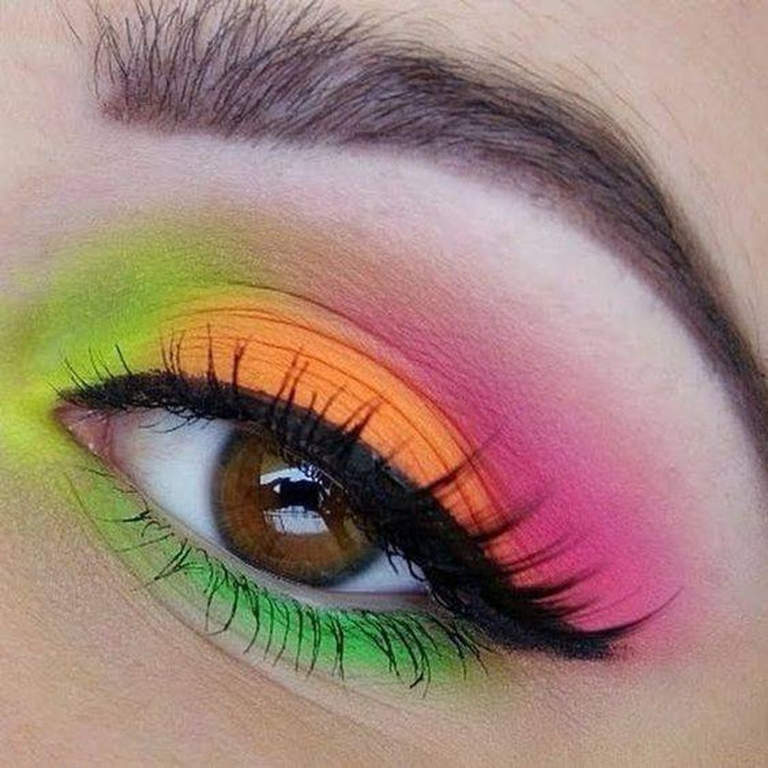 Moda maquiagem neon 😍