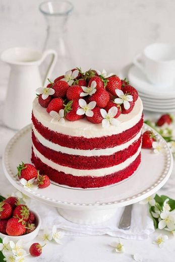 Vegan red velvet cake.