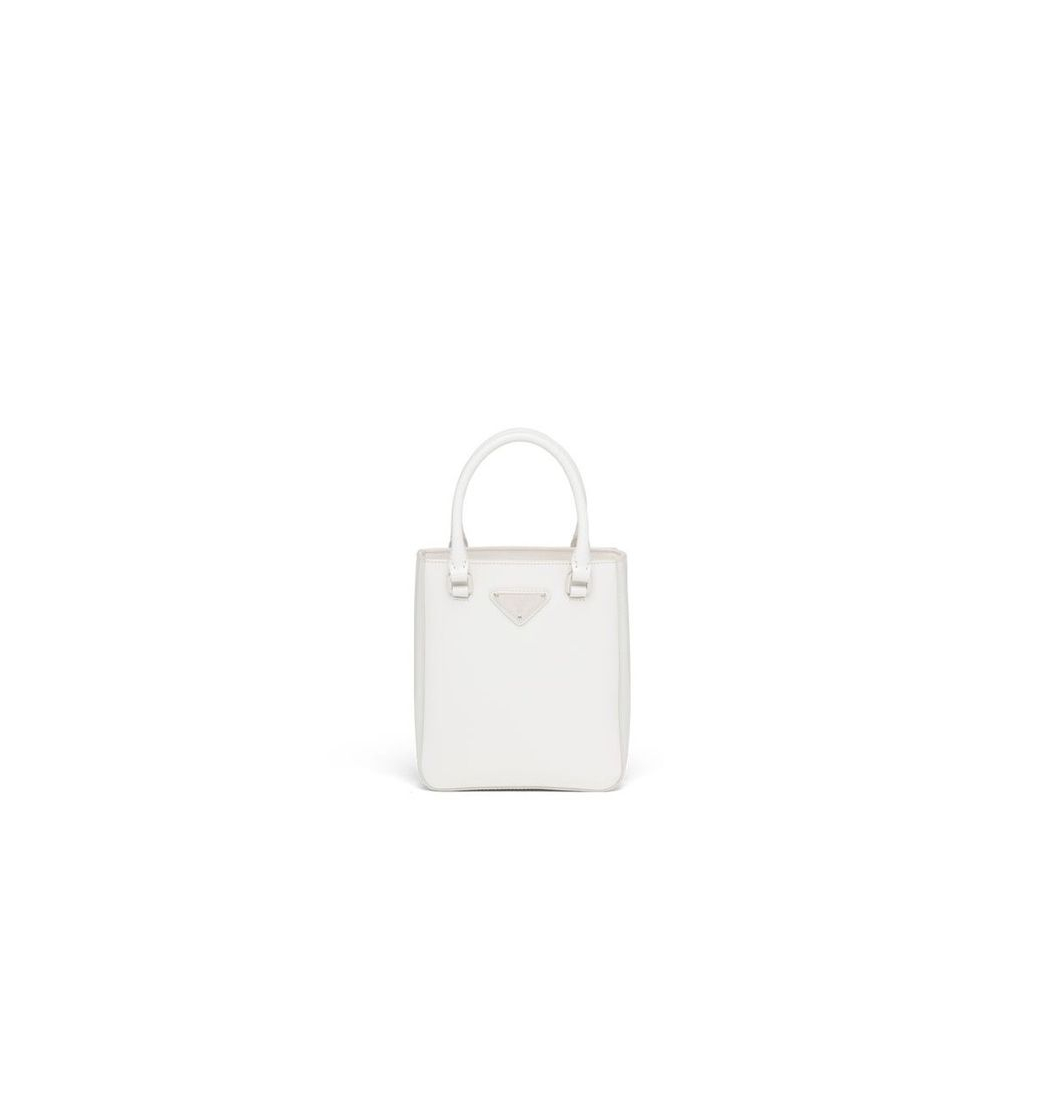 Fashion Prada Small Brushed Leather Tote 