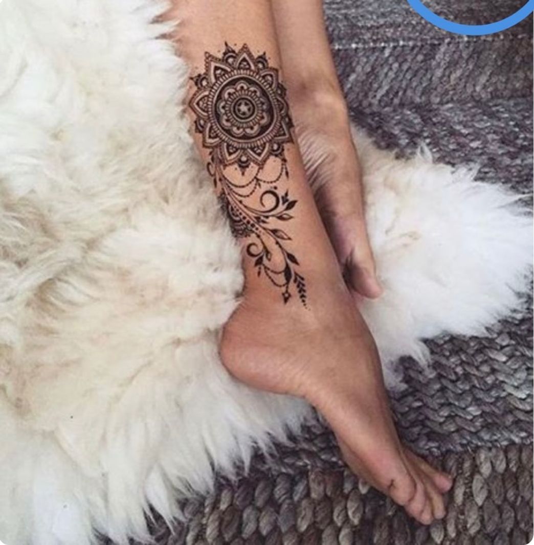 Fashion Tatuagem de mandala feminino