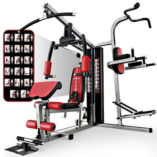 Sportstech HGX200 Multiestación musculación Premium 45en1 Sirve para innumerables Posibilidades de Entrenamiento