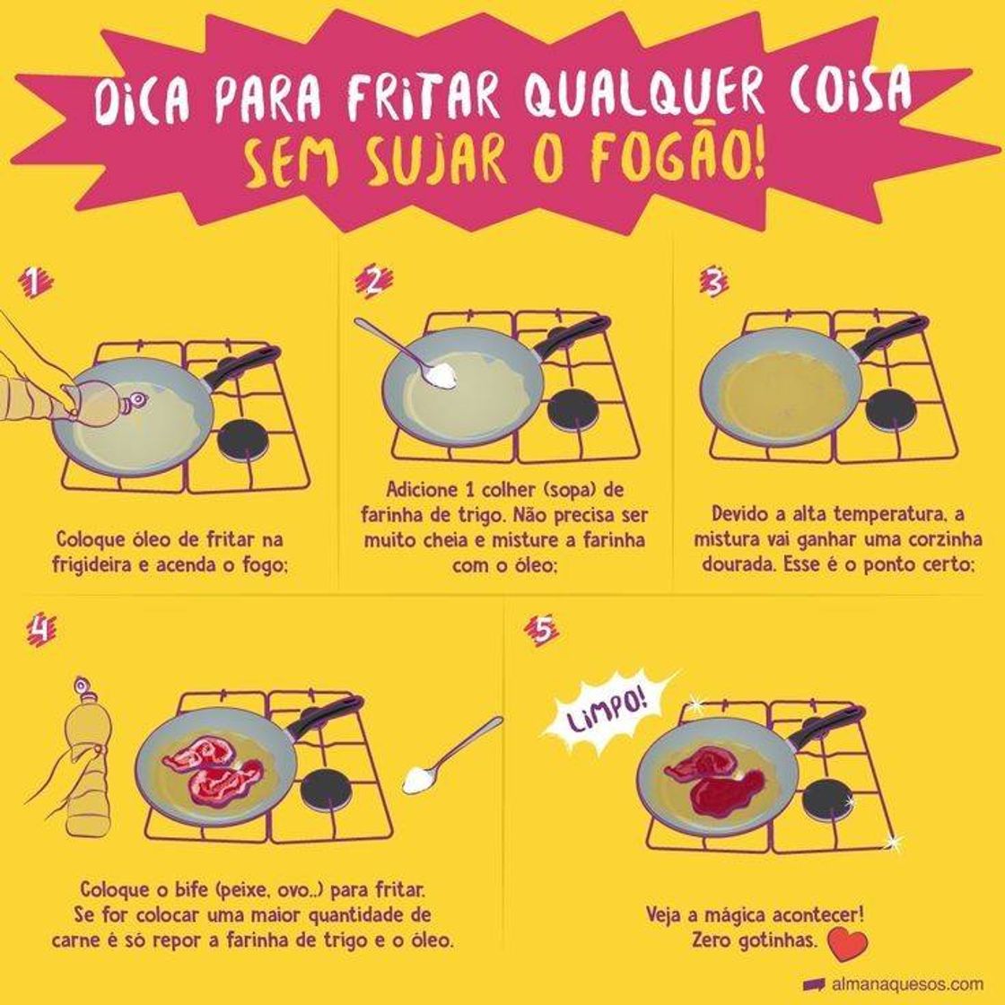 Moda Como fazer fritura sem sujar o fogão 