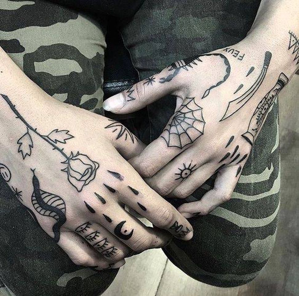 Moda coleção de tatuagens