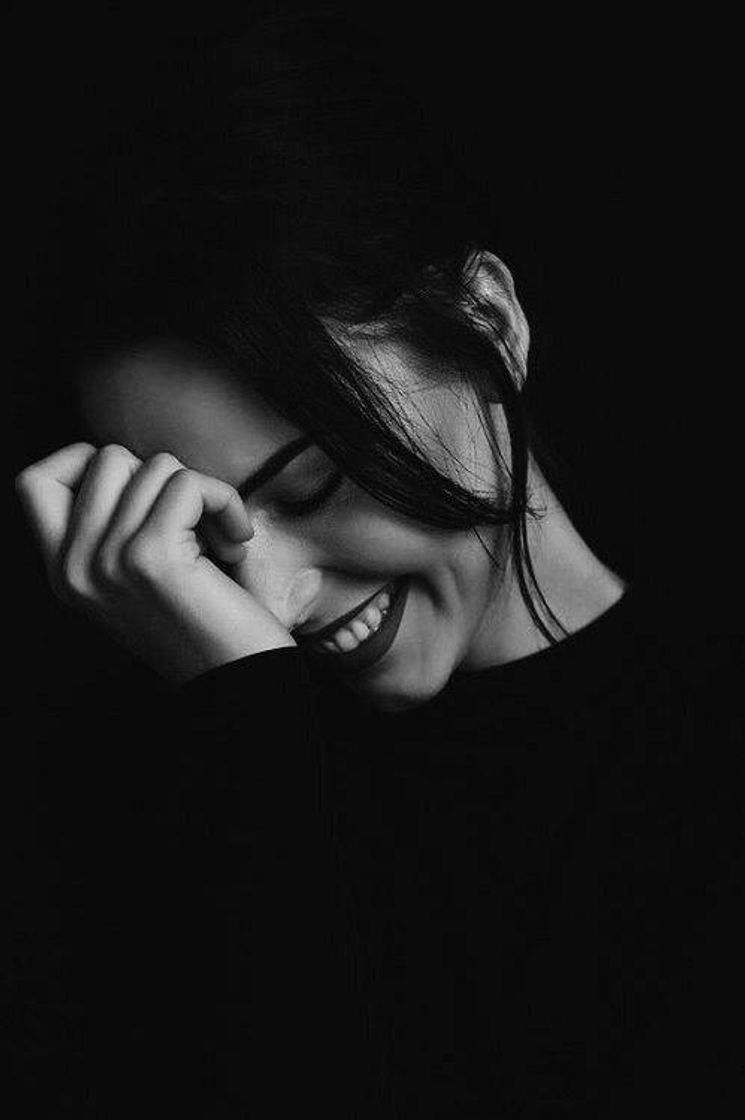 Retrato descontraído p&b