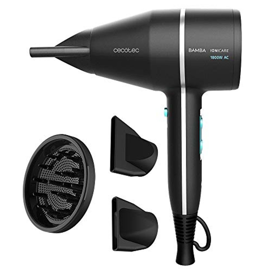 Producto Cecotec Secador de pelo Ionico Bamba IoniCare 5500 PowerStyle, de diseño con