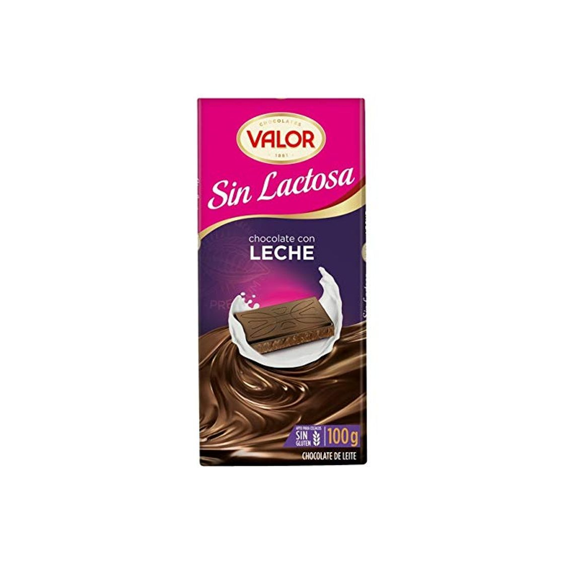 Products Chocolates Valor Leche Sin Lactosa 100Gr 1 Unidad 100 g