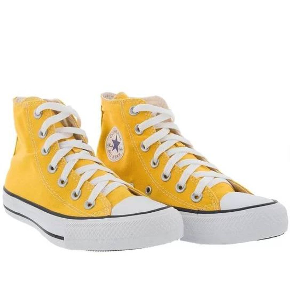 Moda Allstar amarelo cano alto 