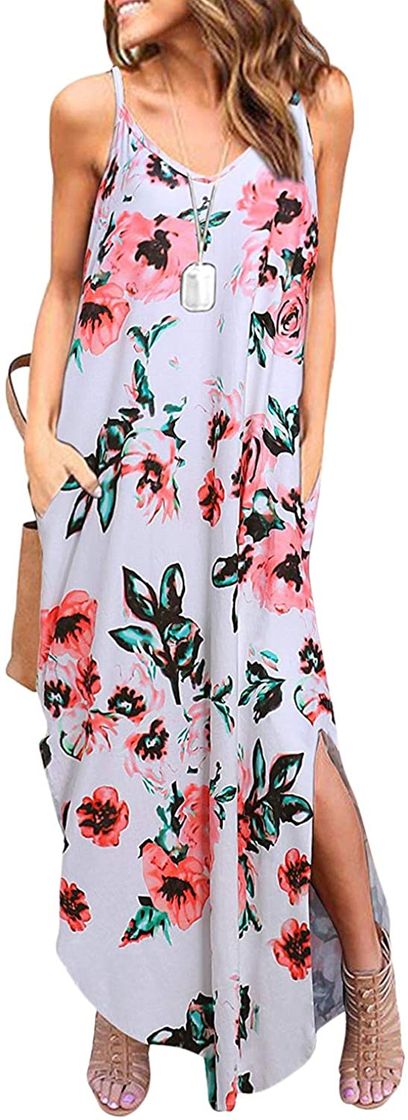 Product Vestidos Mujer Casual Playa Largos Boho Floral Maxi Vestido Bohemio Tirantes Playa