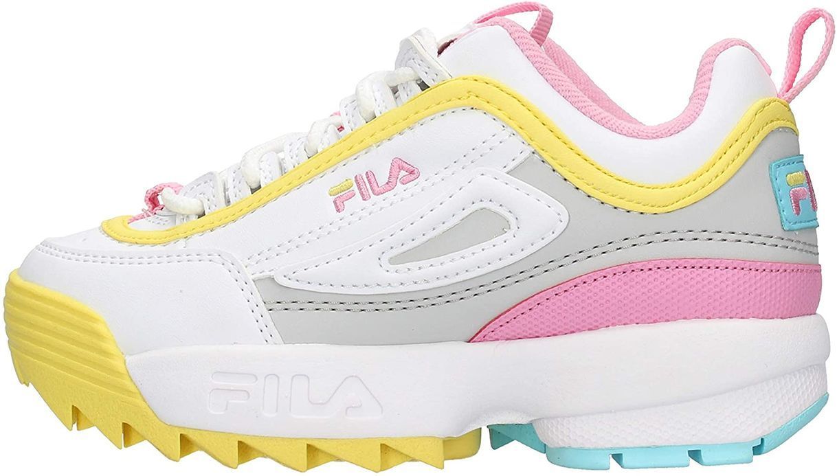 Social Zapatos de niña FILA Disruptor CB JR en Cuero Blanco 1010850