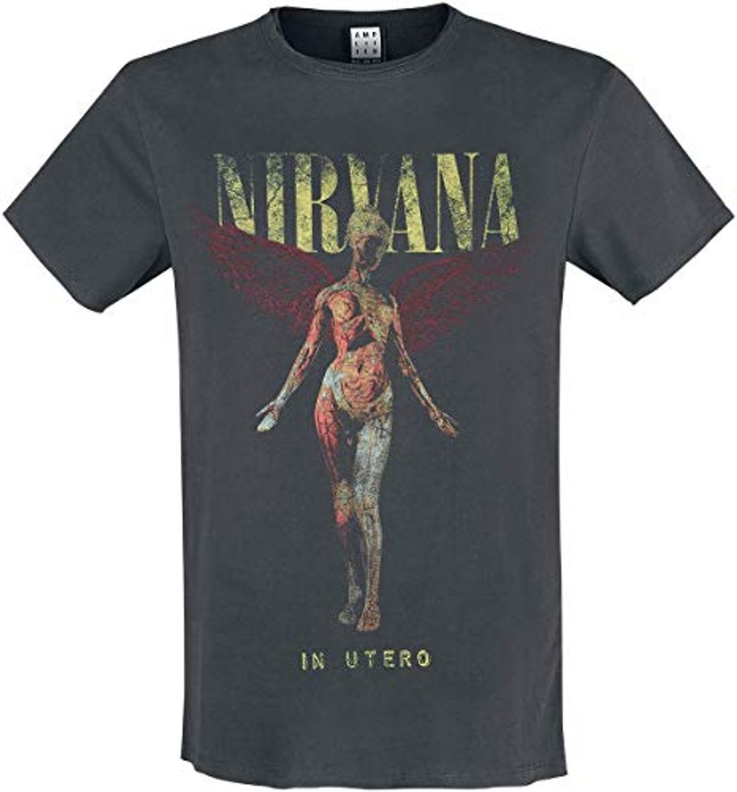 Fashion Amplified Nirvana-In Utero Colour Camiseta, Gris