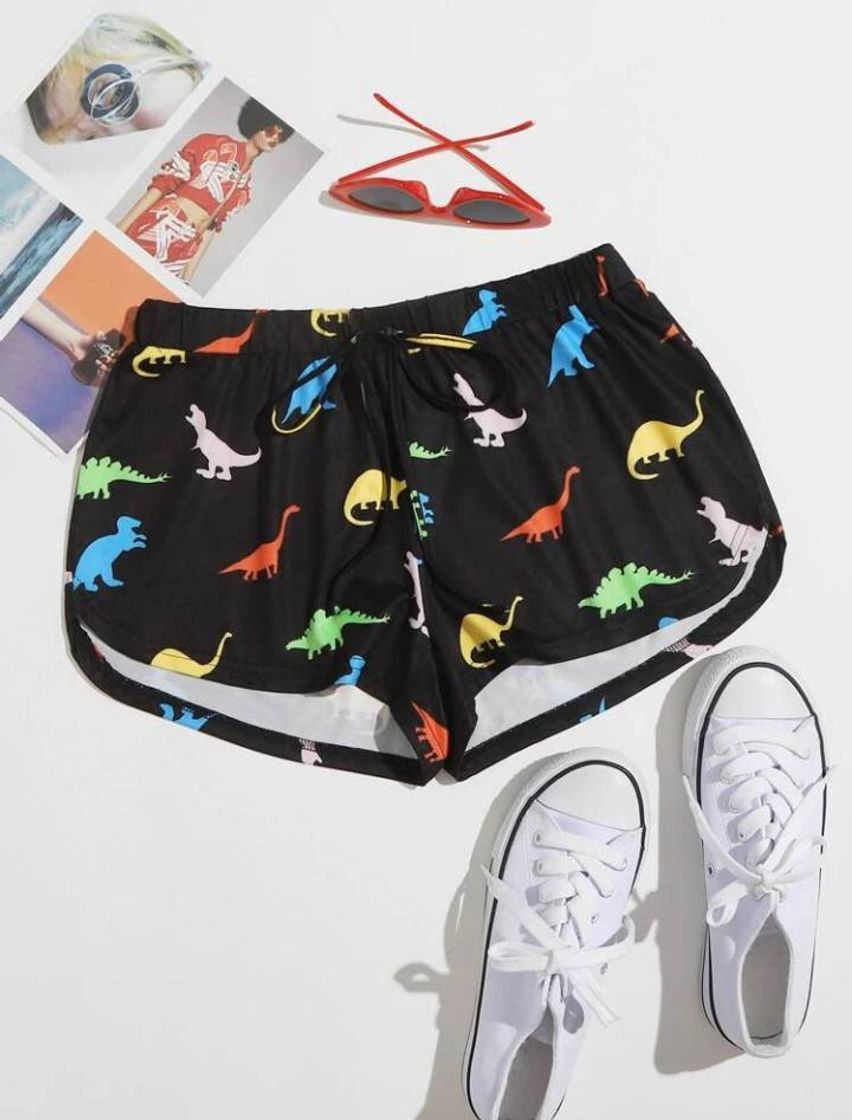 Moda Short dinossauro 