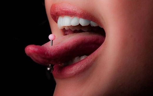 piercing na língua