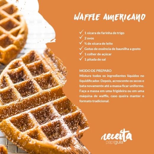 Receita de Waffle americano 