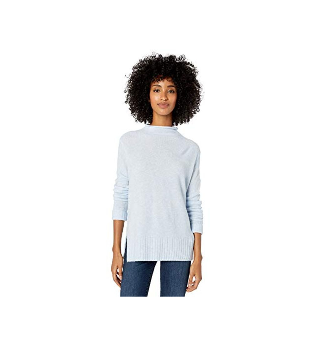 Social Goodthreads Mid-Gauge Stretch Funnel Neck Sweater Pullover-Sweaters, Celeste Jaspeado, US S